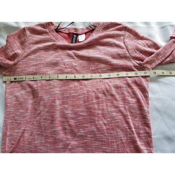 Divide by H&M Heather Pink Long Sleeve Crew Neck Knit Top Women's Size XS - Picture 4 of 4